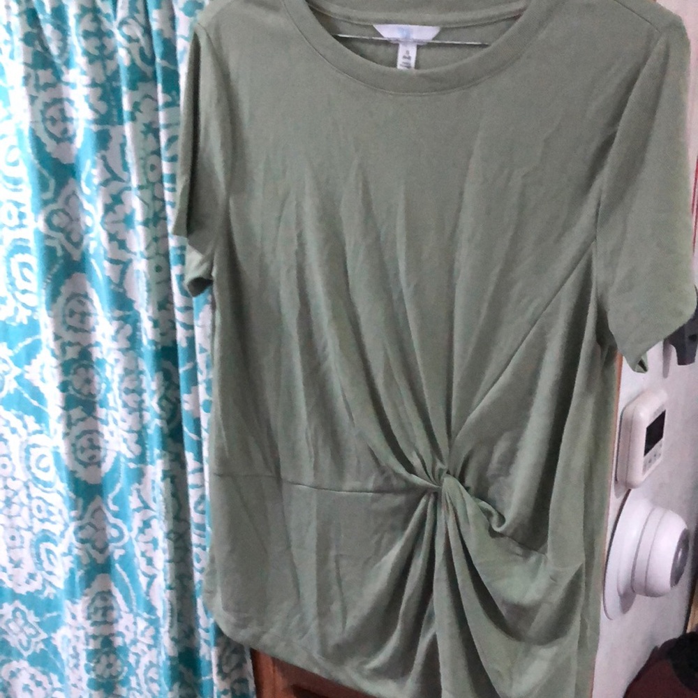 Sage Green Knot Front‎ Women's Top
